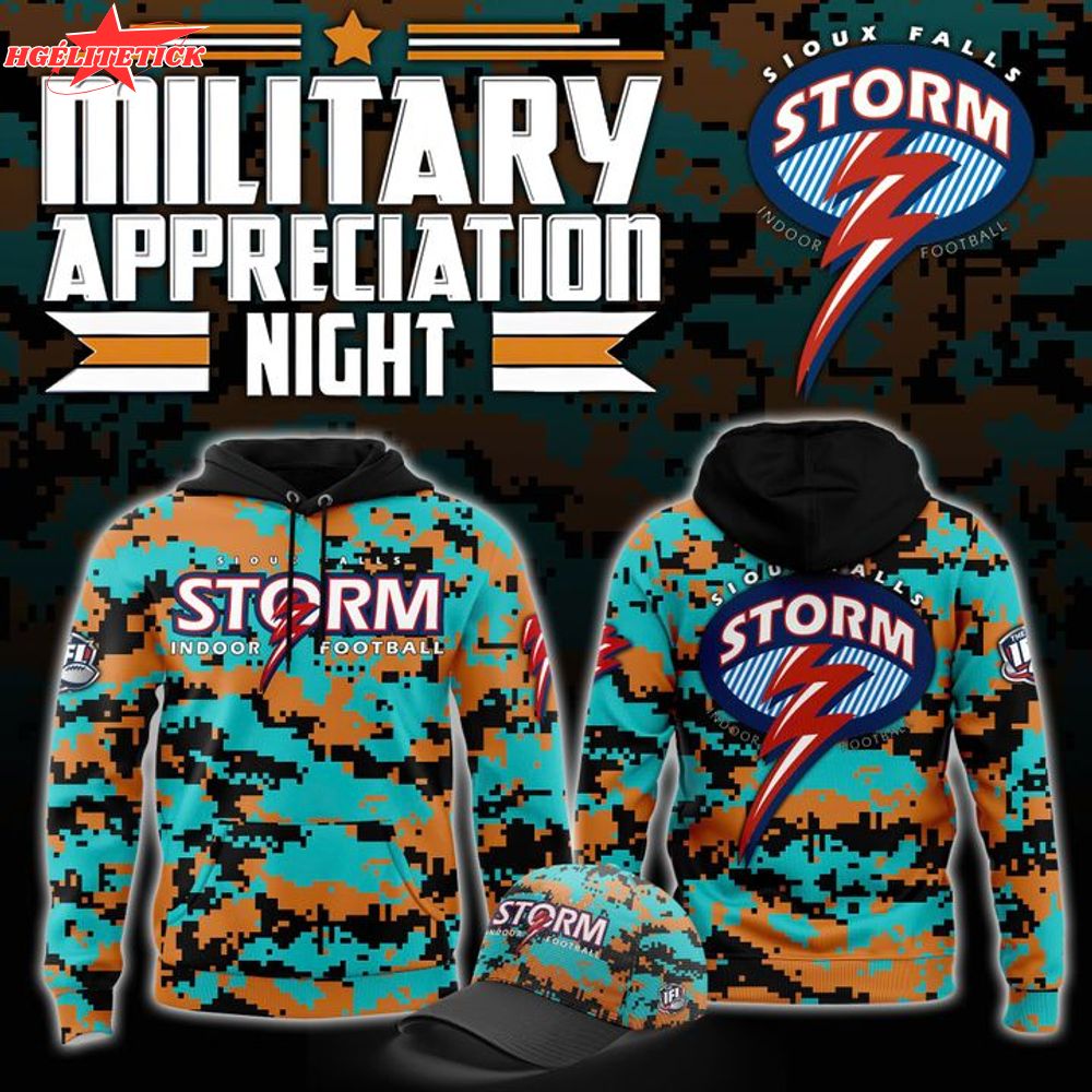 Sioux Falls Storm Military Nights Hoodie 2025 – Patriotic Indoor Football Gear Sioux Falls Storm Military Nights Hoodie 2025 – Patriotic Indoor Football Gear