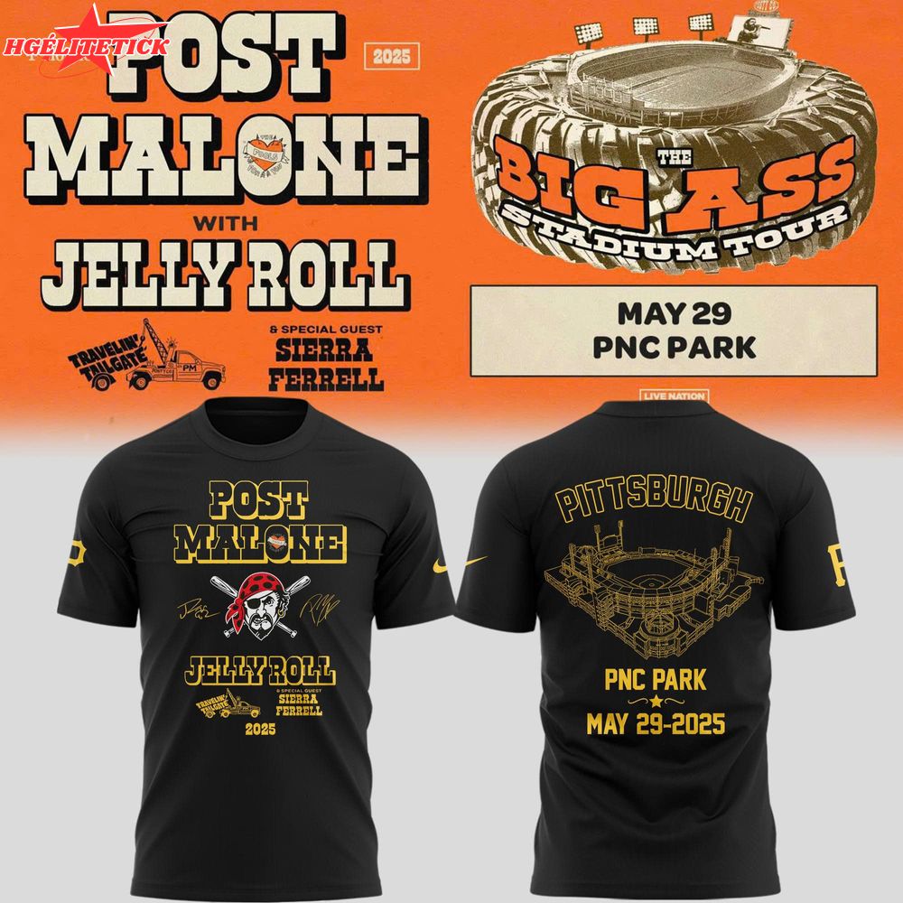 Special Big Ass Stadium Tour x Pittsburgh Pirates Tshirt 2025 Special Big Ass Stadium Tour x Pittsburgh Pirates Tshirt 2025