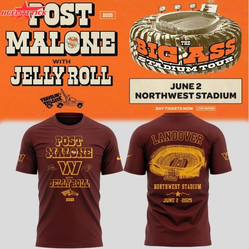Special Big Ass Stadium Tour x Washington Commanders Tshirt 2025