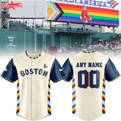 Special New Pride Red Sox Logo Jersey Custom Name Numbers