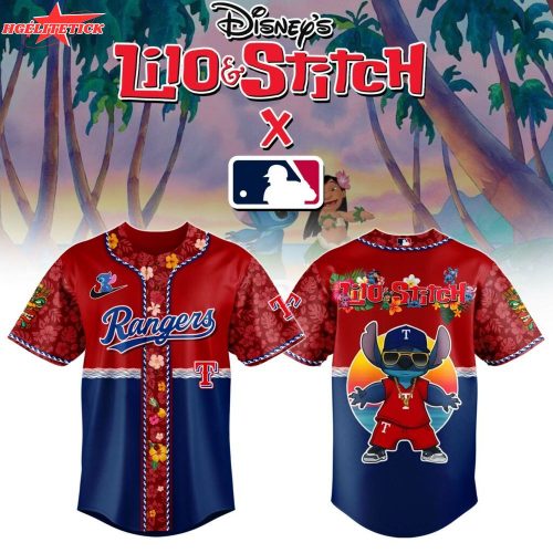 Texas Rangers MLB x Lilo & Stitch Jersey