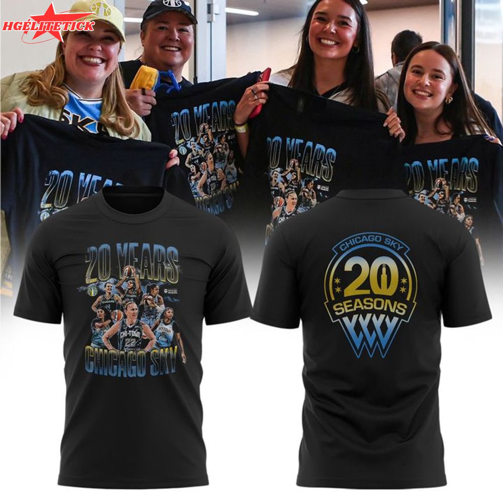 The Chicago Sky Special Edition 20 Years T-shirt The Chicago Sky Special Edition 20 Years T-shirt