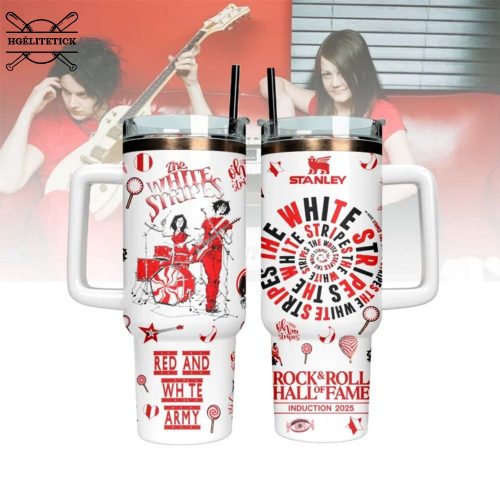 The White Stripes x Rock & Roll Hall of Fame Stanley Tumbler – 40oz Custom Fan Mug