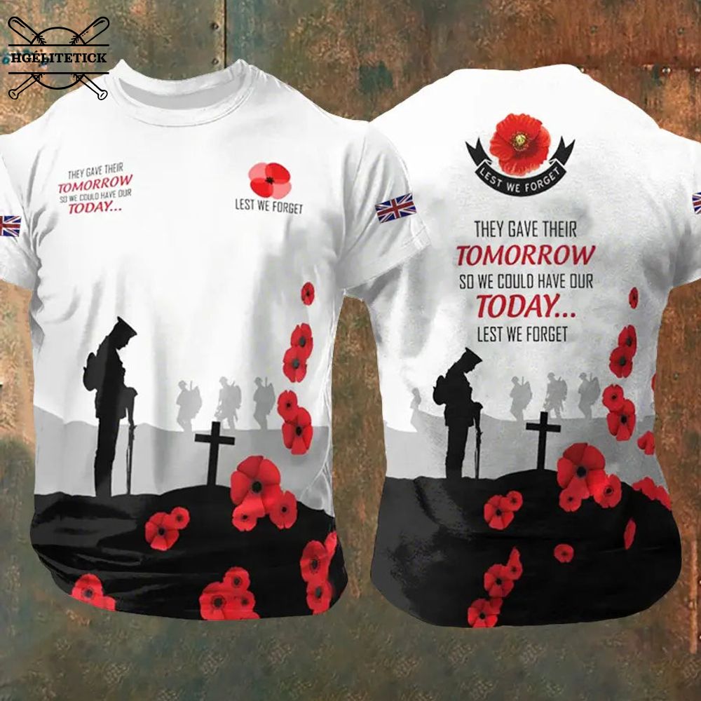 "They Gave Their Tomorrow" Military Tribute T-Shirt "They Gave Their Tomorrow" Military Tribute T-Shirt