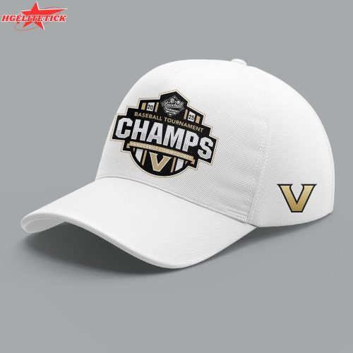 Vanderbilt Baseball x 2025 SEC BASEBALL TOURNAMENT CHAMPS White TShirt