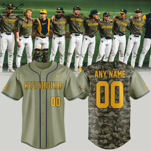 West Virginia Mountaineers 2025 Baseball Jersey – Custom Name & Number