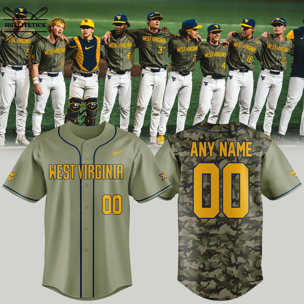 West Virginia Mountaineers 2025 Baseball Jersey – Custom Name & Number West Virginia Mountaineers 2025 Baseball Jersey – Custom Name & Number