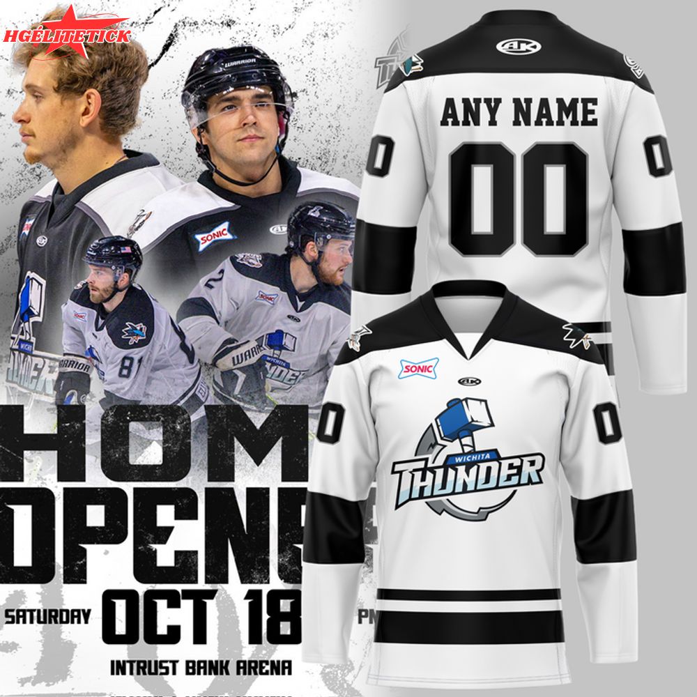 Wichita Thunder Hockey Jersey 2025 – Custom Name & Number Edition Wichita Thunder Hockey Jersey 2025 – Custom Name & Number Edition