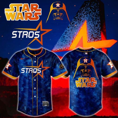 Houston Astros x Star Wars Blue Baseball Jersey New Version 2025
