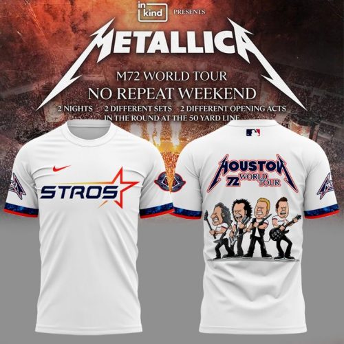 Houston Astros M72 World Tour 2025 T-Shirt – Metallica Collaboration