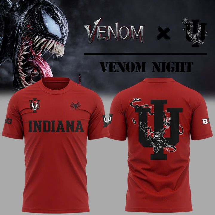 Special New "Venom" x Indiana Hoosiers Tshirt - Limited Edition Special New "Venom" x Indiana Hoosiers Tshirt - Limited Edition