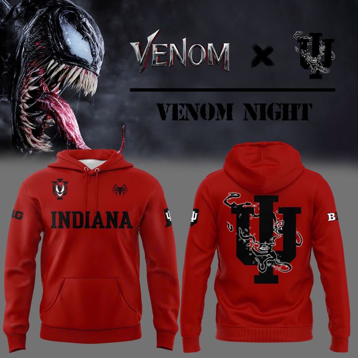 New "Venom" x Indiana Hoosiers Hoodie - Limited Edition New "Venom" x Indiana Hoosiers Hoodie - Limited Edition