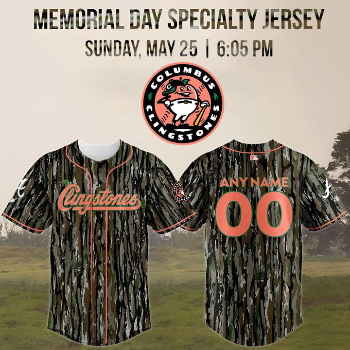 Columbus Clingstones MEMORIAL DAY SPECIALTY JERSEY Columbus Clingstones MEMORIAL DAY SPECIALTY JERSEY