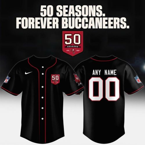 Tampa Bay Buccaneers Celebrate the legacy of 50 Seasons Baseball Jersey 2025 Custom