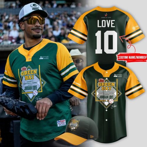 Green Bay Packers x Jordan Love Baseball Jersey 2025 Custom