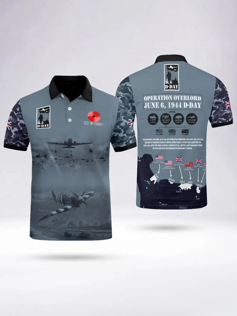 D-DAY 81st Anniversary Polo Shirt – Veteran Tribute Version D-DAY 81st Anniversary Polo Shirt – Veteran Tribute Version