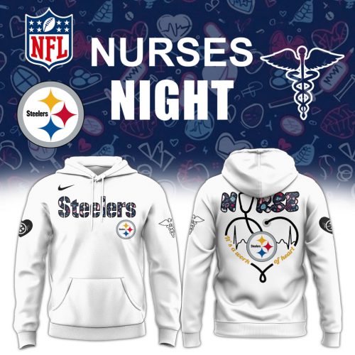 Pittsburgh Steelers Nurses Appreciation White Hoodie – 2025 Edition