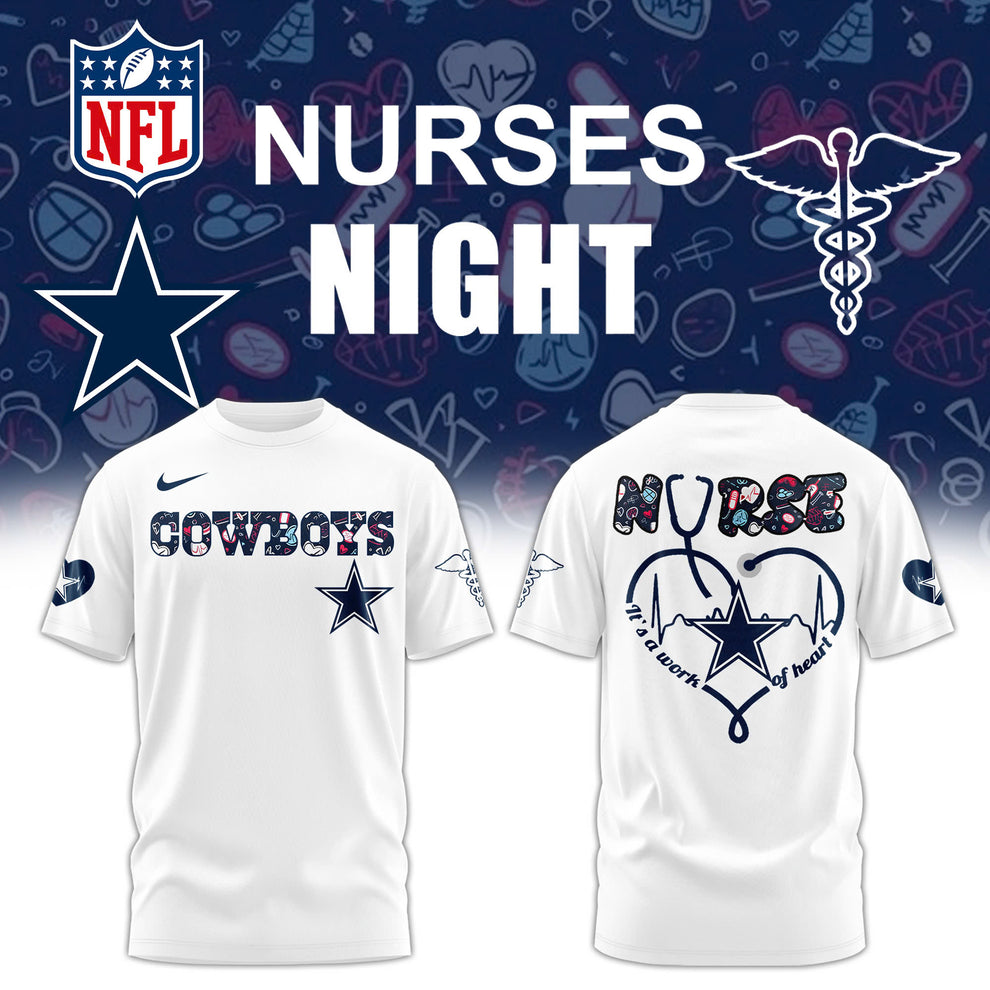 Dallas Cowboys Nurses Night Combo White T-Shirt – Exclusive Edition Dallas Cowboys Nurses Night Combo White T-Shirt – Exclusive Edition