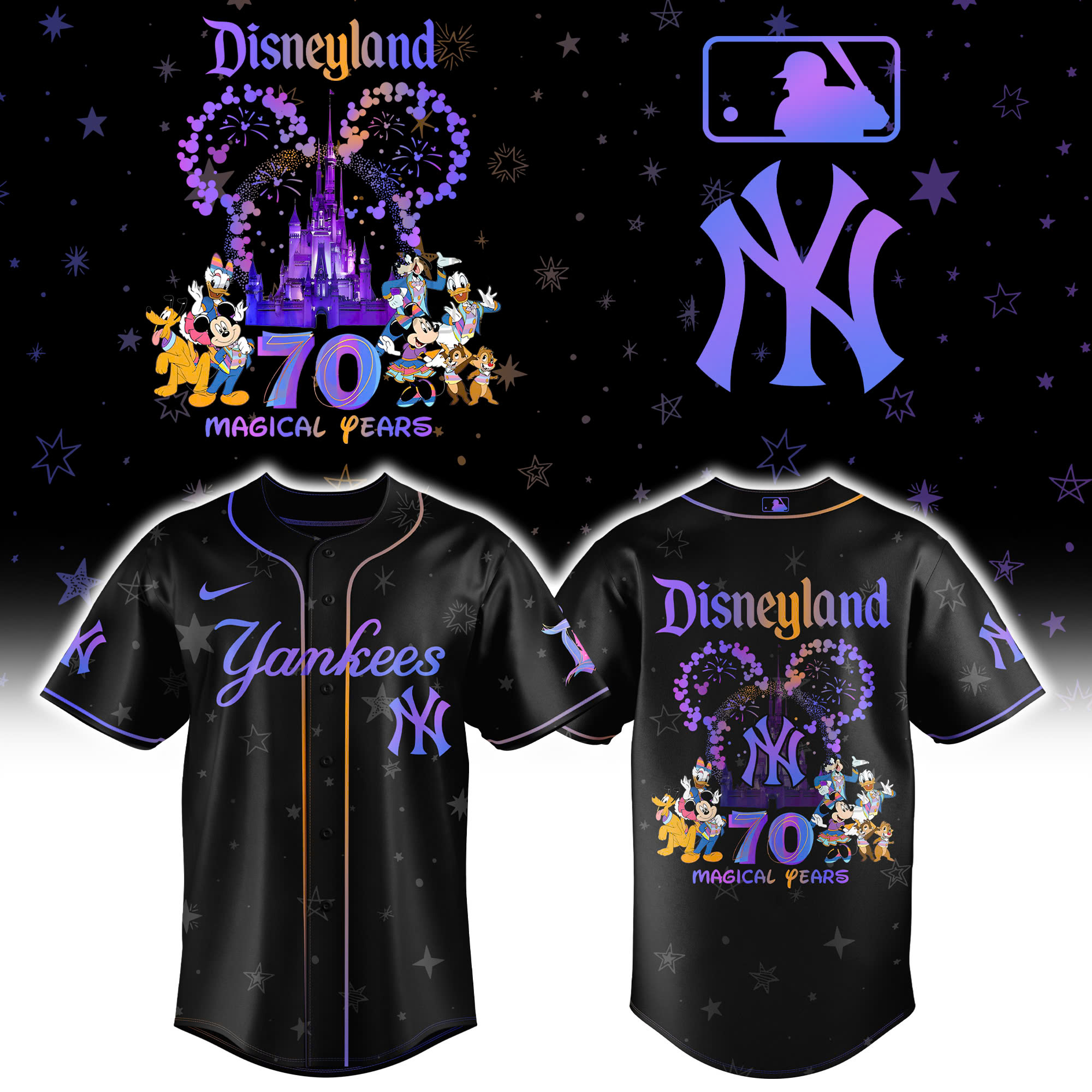 New York Yankees x Disneyland 70th Baseball Jersey New York Yankees x Disneyland 70th Baseball Jersey