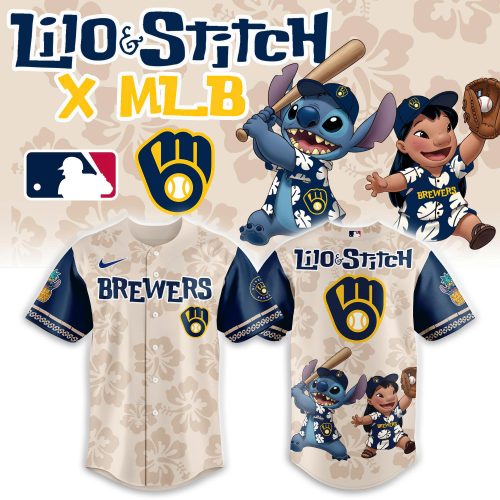 Milwaukee Brewers x Lilo & Stitch 2025 Baseball Jersey