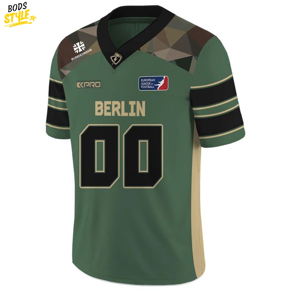 Berlin Thunder Veteranentag 2025 Green Camo Custom Jersey Berlin Thunder Veteranentag 2025 Green Camo Custom Jersey