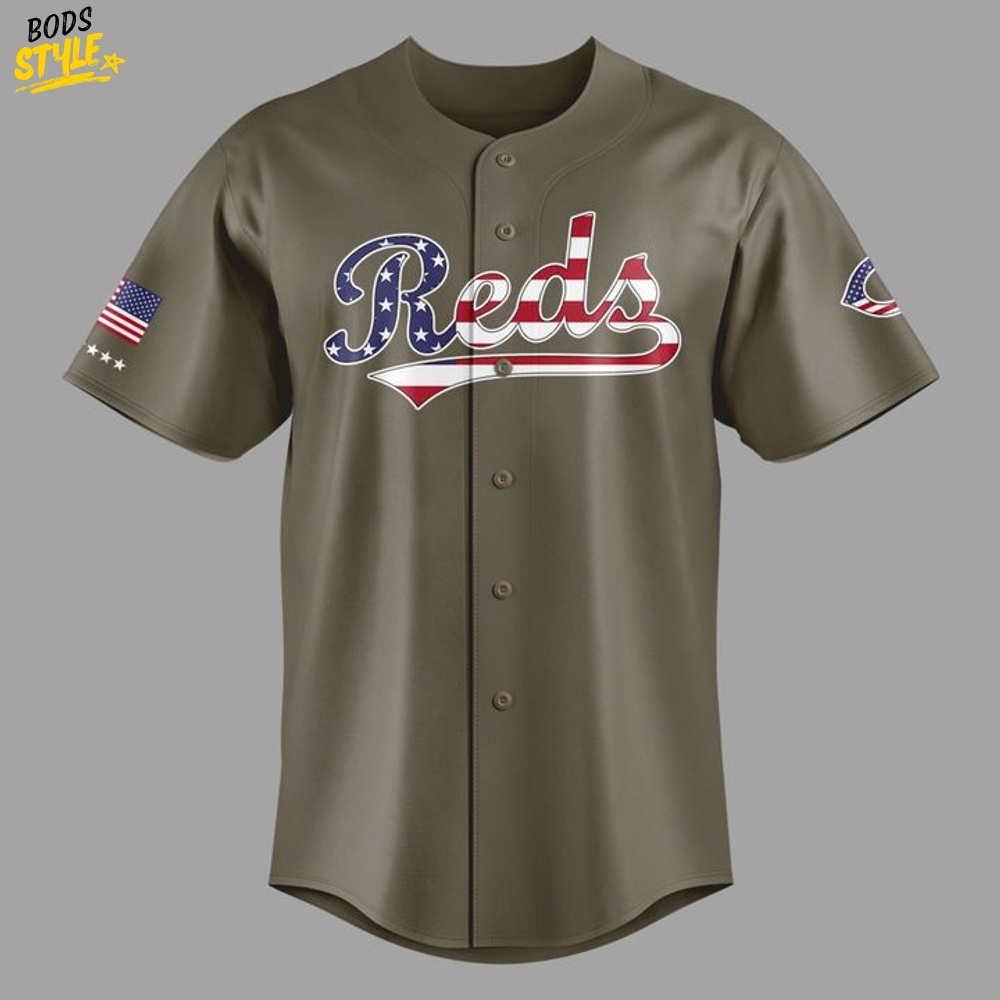 Cincinnati Reds Military Baseball Jersey - Limited Edition Cincinnati Reds Military Baseball Jersey - Limited Edition