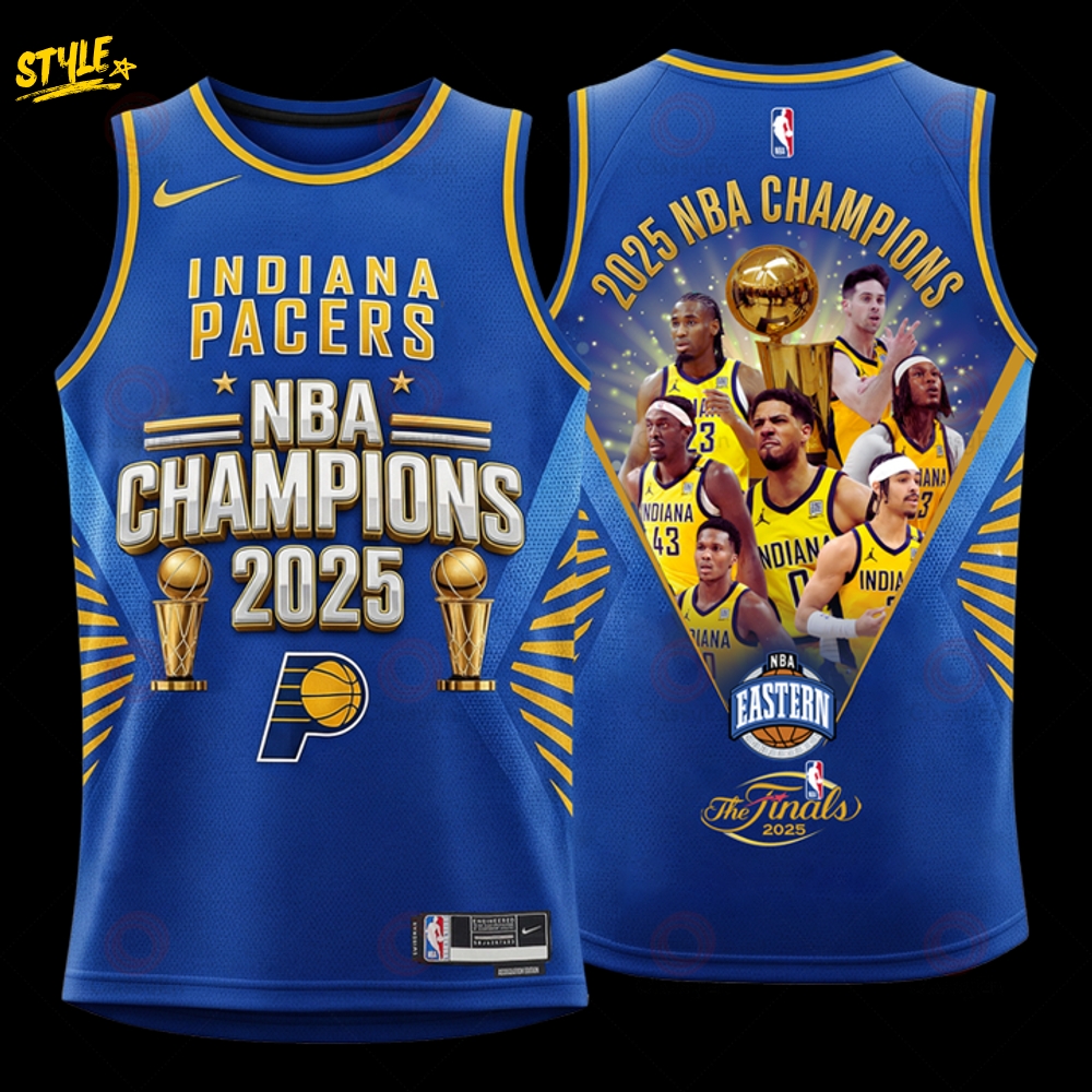 Indiana Pacers Basketball Finals 2025 Champions Basketball Jersey
