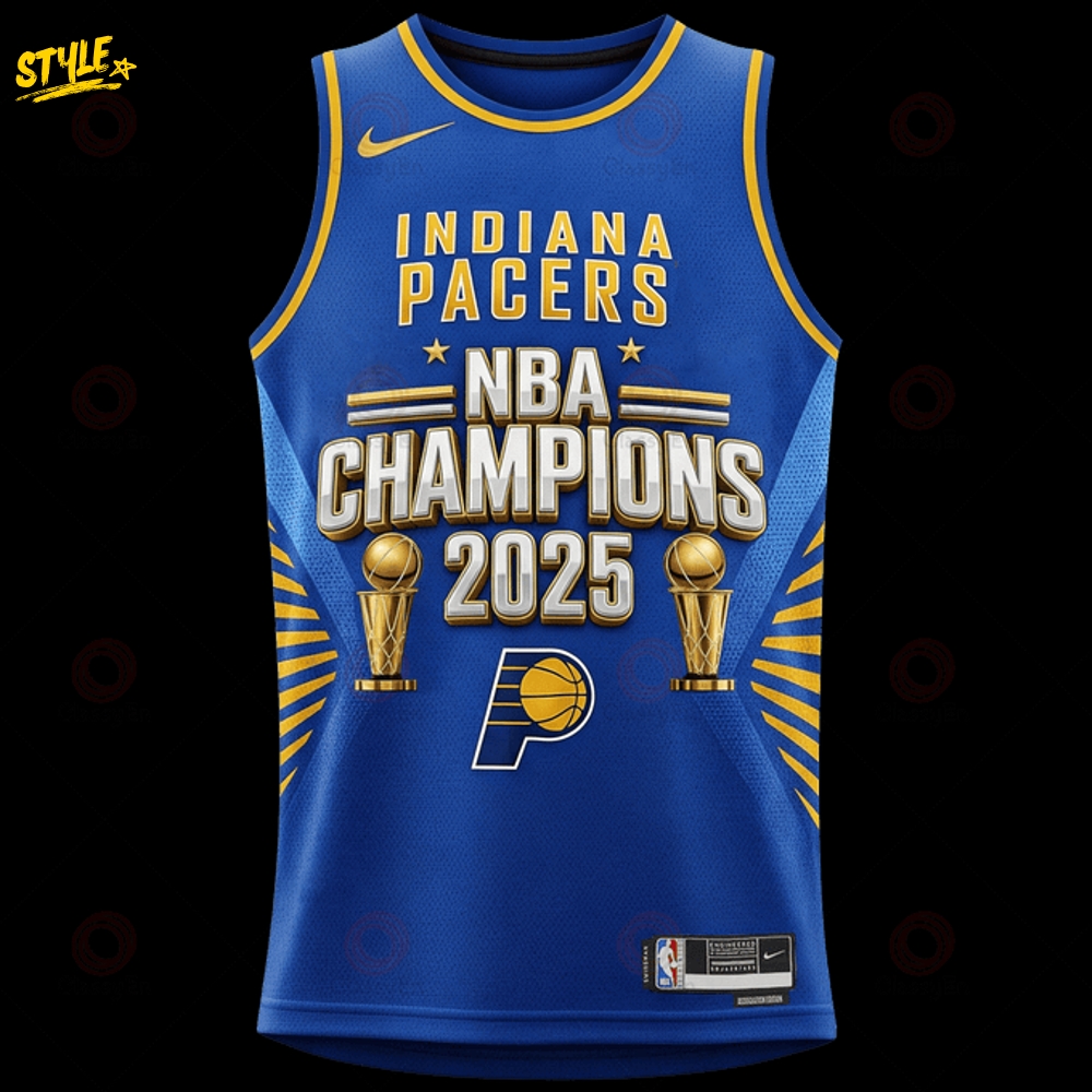 Indiana Pacers Basketball Finals 2025 Champions Basketball Jersey