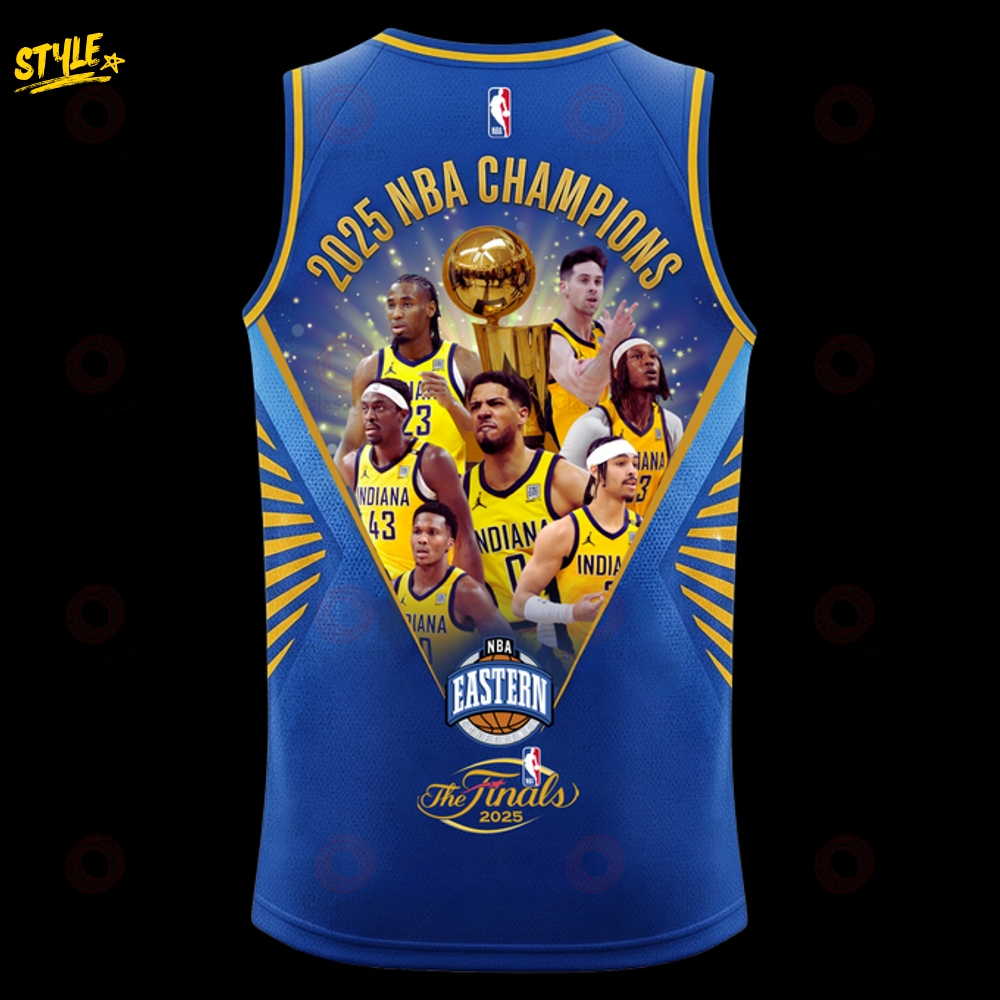 Indiana Pacers Basketball Finals 2025 Champions Basketball Jersey