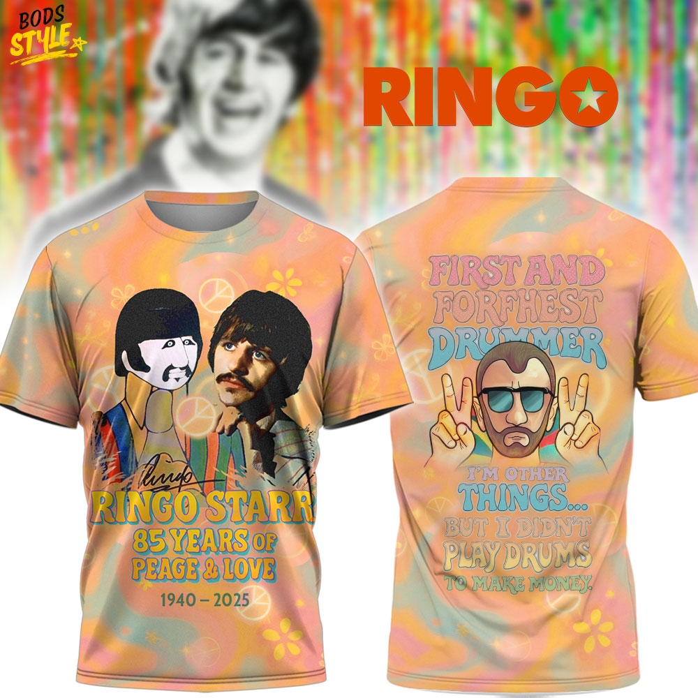 Ringo Starr 85 Years of Peage & Love Special Tee Ringo Starr 85 Years of Peage & Love Special Tee