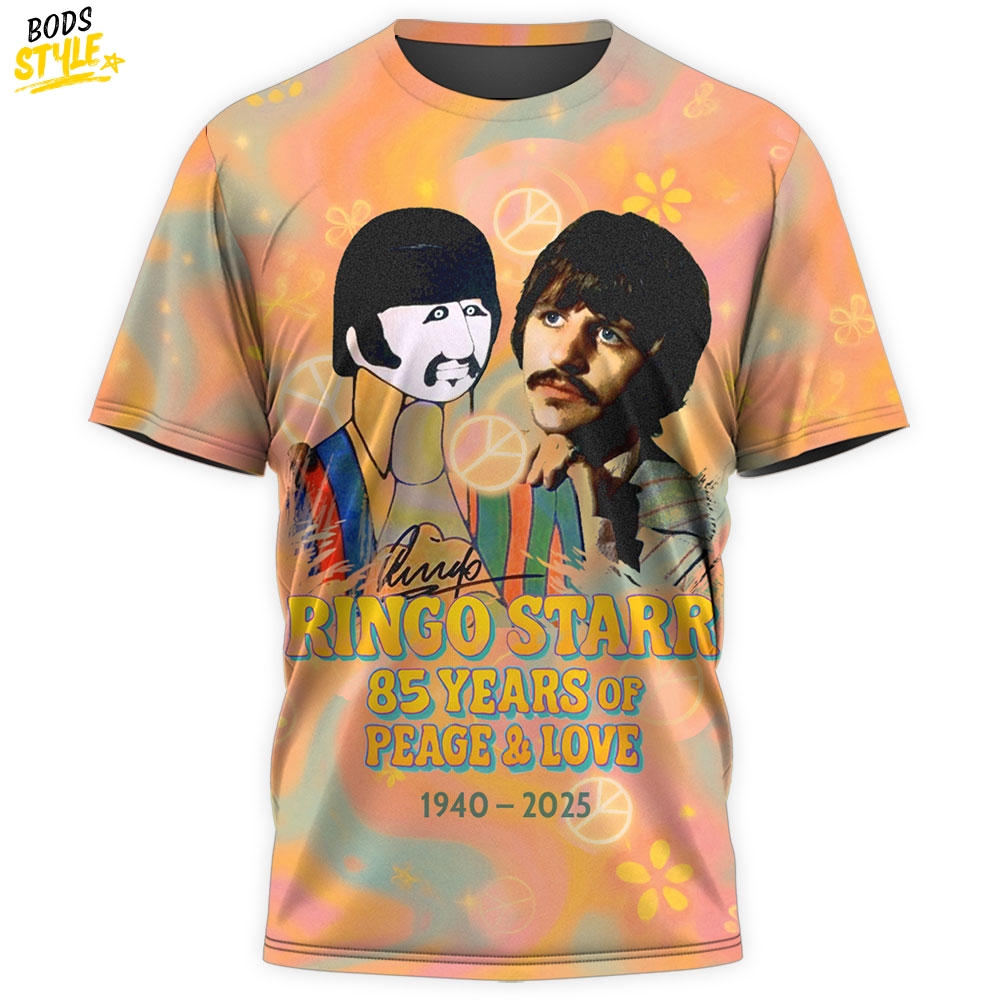 Ringo Starr 85 Years of Peage & Love Special Tee Ringo Starr 85 Years of Peage & Love Special Tee