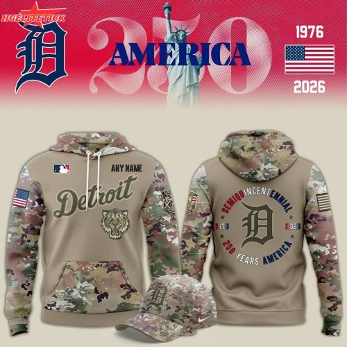 2026 Limited Premium Edition Detroit Tigers x 250 years America x Flag Day Pullover Hoodie