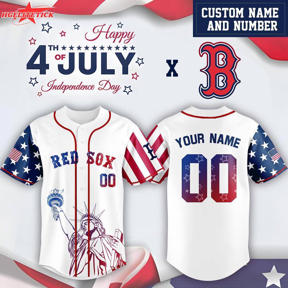 Boston Red Sox x Independence Day Edition-3D Baseball Jersey Boston Red Sox x Independence Day Edition-3D Baseball Jersey