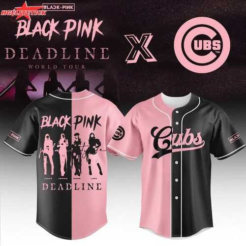 Chicago Cubs x Black Pink Jersey-3D Baseball Jersey