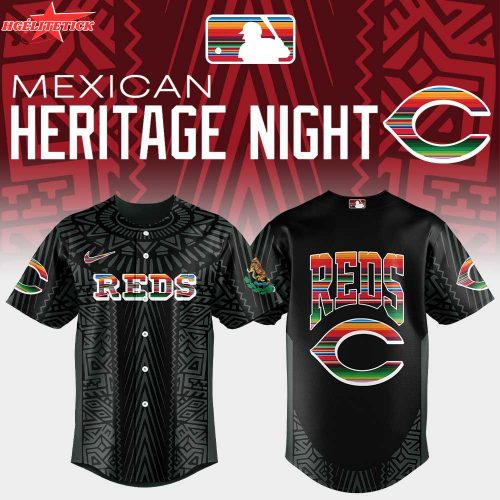 Cincinnati Reds Mexican Heritage Night New Black Jersey