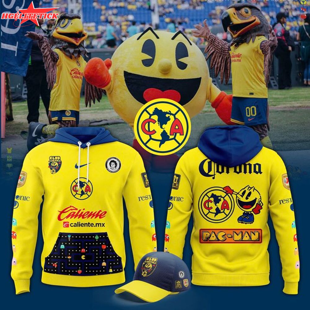 Club América Pac Man 2025 Special Hoodie Club América Pac Man 2025 Special Hoodie