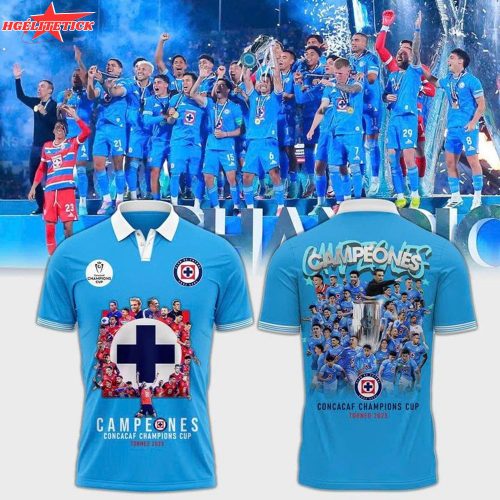 Cruz Azul Football Campeones Concacaf Champions Cup Torneo 2025 Polo shirt