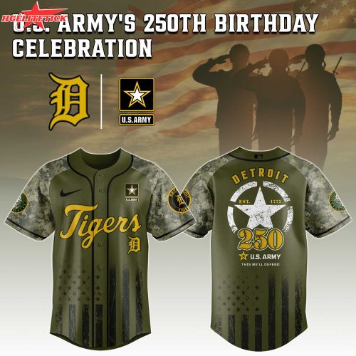 Detroit Tigers MLB x US ARMY’S 250th Birthday Jersey Editions Limited 2025