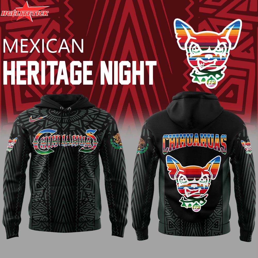 El Paso Chihuahuas Mexican Heritage Night New Black Hoodie El Paso Chihuahuas Mexican Heritage Night New Black Hoodie