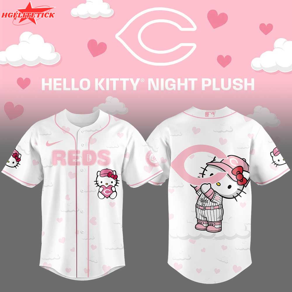 Limited Edition Cincinnati Reds x Hello Kitty Night Plus Jersey Limited Edition Cincinnati Reds x Hello Kitty Night Plus Jersey