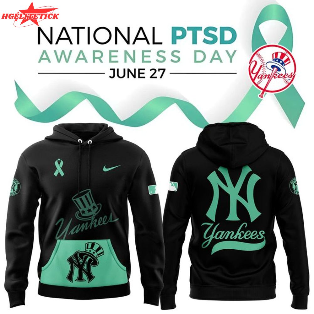 Limited Edition New York Yankees x 2025 PTSD Awareness Day Pullover Hoodie Limited Edition New York Yankees x 2025 PTSD Awareness Day Pullover Hoodie