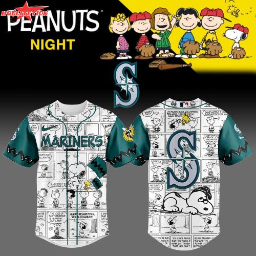 Limited Edition Seattle Mariners 75th Anniversary of Peanuts Plus Jersey