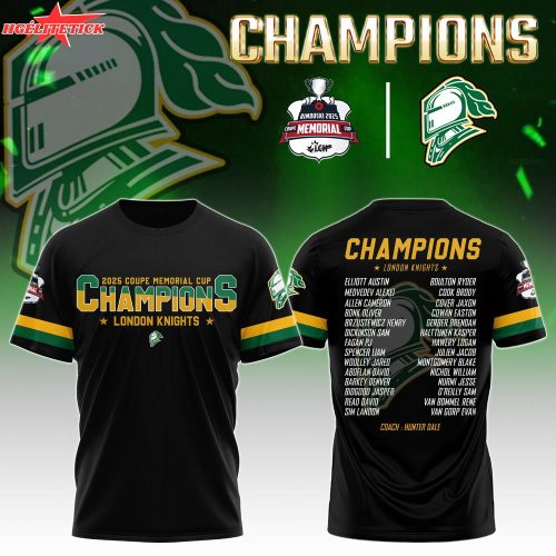 London Knights tshirt Champions Memorial Cup 2025 Editions Limited