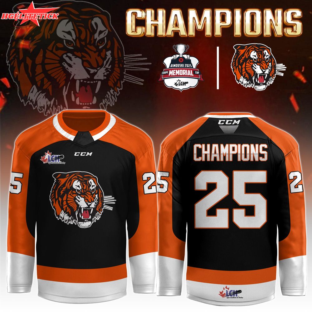 Medicine Hat Tigers Jersey Champions Memorial Cup 2025 Editions Limited Medicine Hat Tigers Jersey Champions Memorial Cup 2025 Editions Limited
