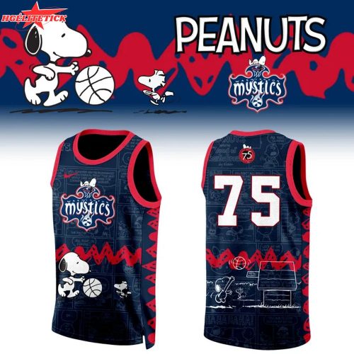 Special Edition Washington Mystics Celebrating 75 Years Of Peanuts Basketball Jersey 2025