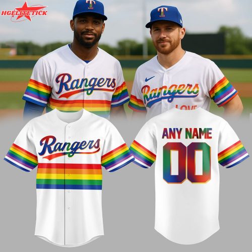 Texas Rangers pride night 2025 BASEBALL JERSEY