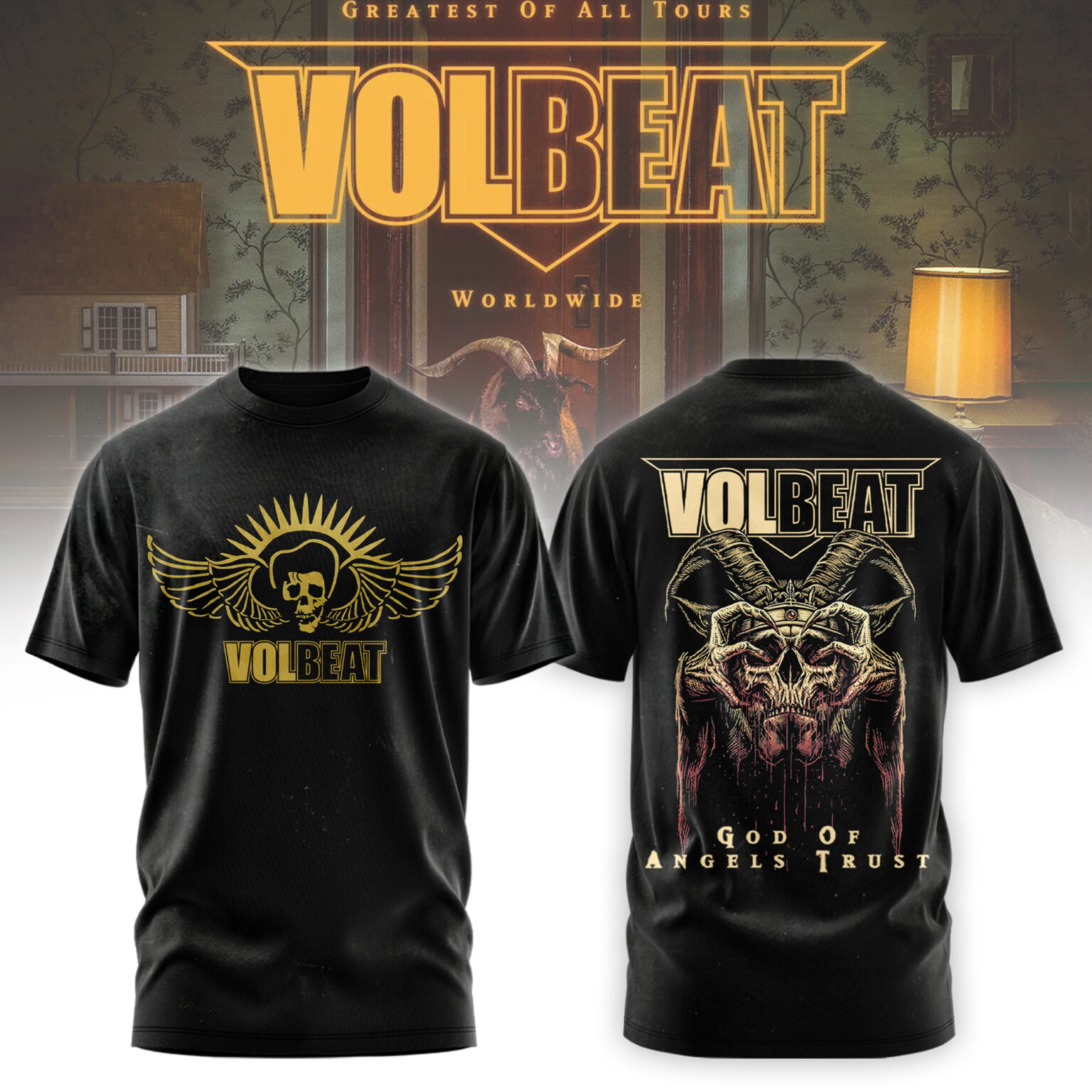 Volbeat God Of Angels Trust Tshirt Volbeat God Of Angels Trust Tshirt