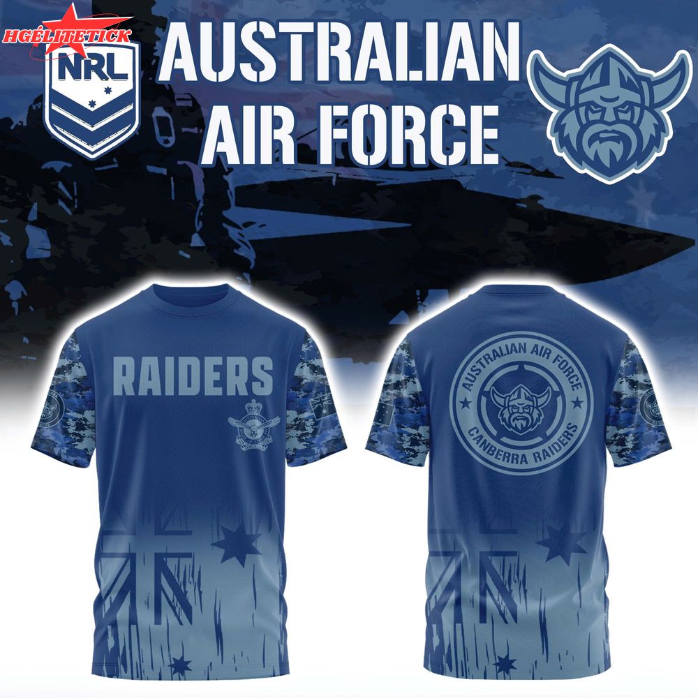Australian Air Force x Canberra Raiders Combo Tshirt Australian Air Force x Canberra Raiders Combo Tshirt