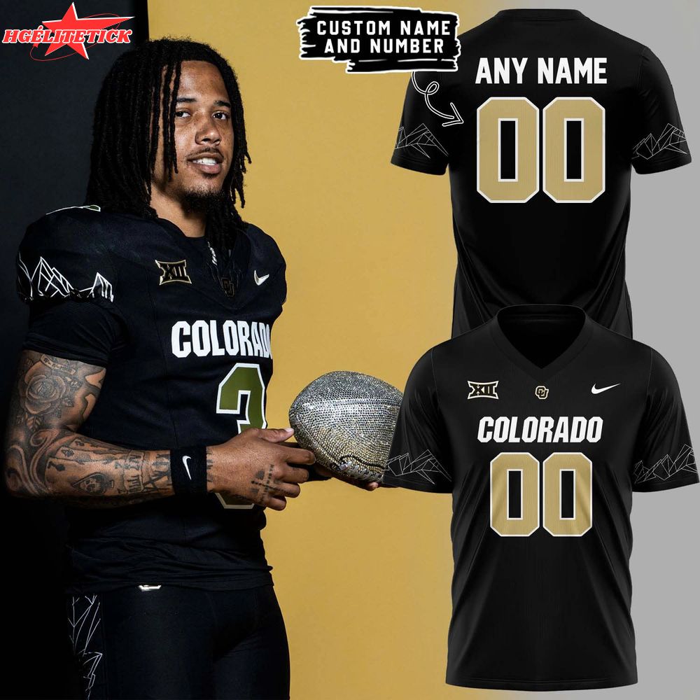 Black Colorado Buffaloes Football Team Logo Custom T-Shirt - Limited Edition Black Colorado Buffaloes Football Team Logo Custom T-Shirt - Limited Edition