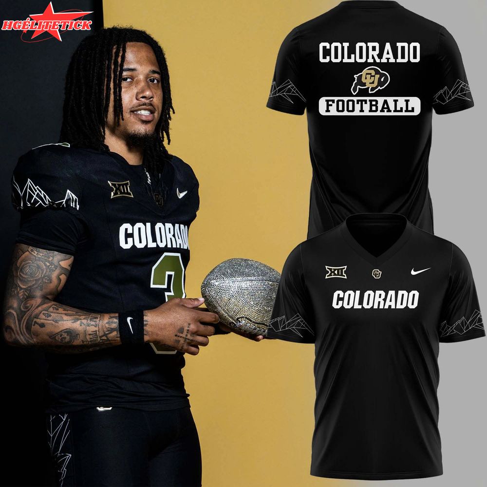 Black Colorado Buffaloes Football Team Logo T-Shirt - Limited Edition Black Colorado Buffaloes Football Team Logo T-Shirt - Limited Edition